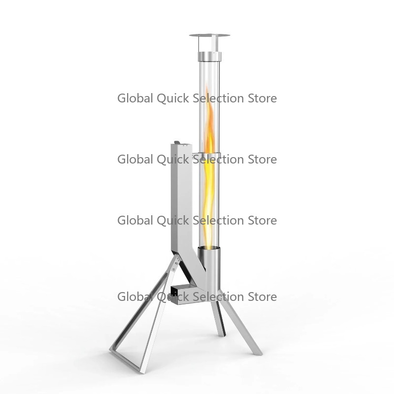 Outdoor Camping Stove - Outside outdoor camping pellet stove stainless