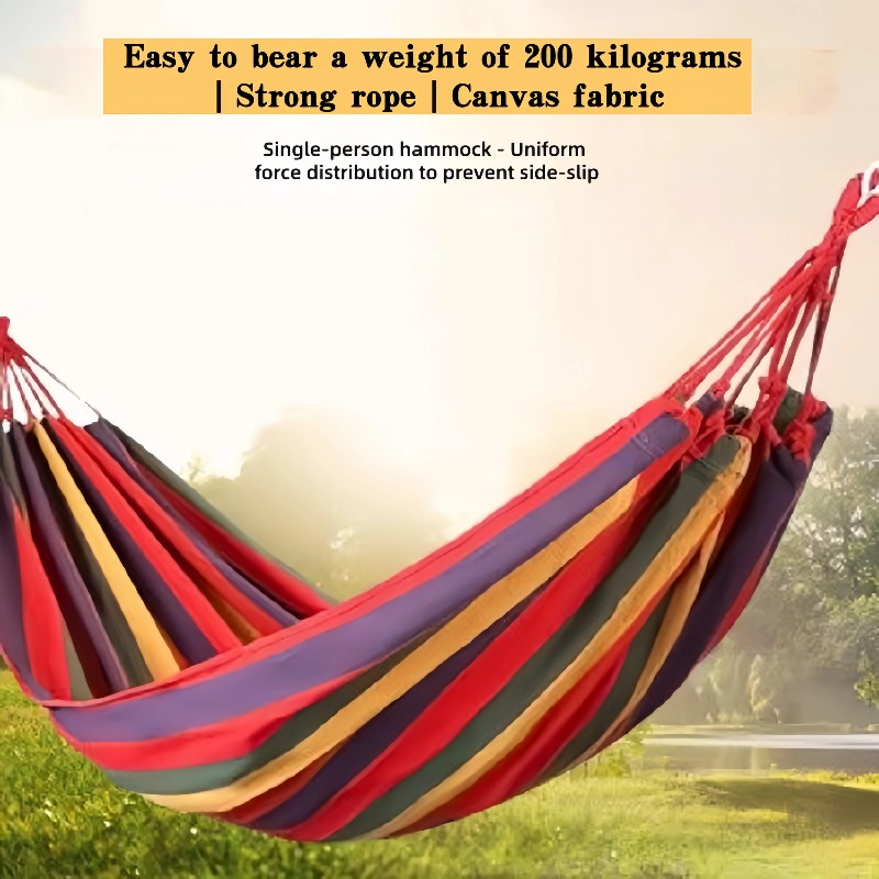 Outdoor Camping Store - Thick Canvas Outdoor Hammock Swing for