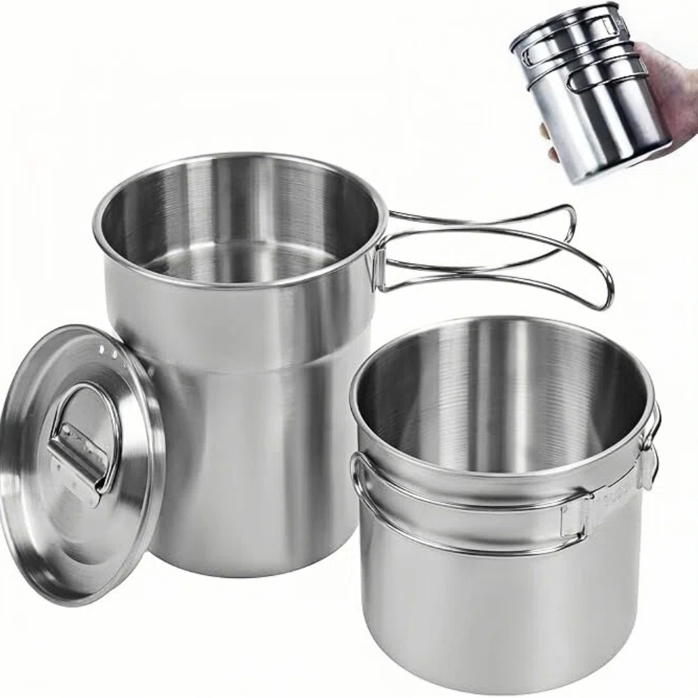 Outdoor Camping Kitchen Set - Foldable Camping Cups Mugs Camping Pot