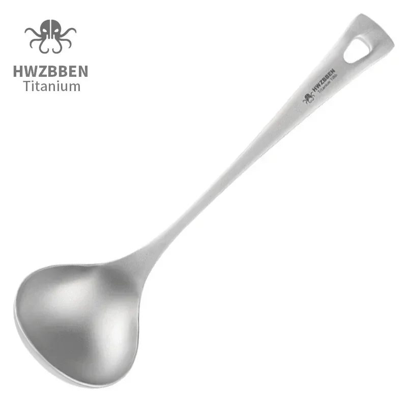 Outdoor Camping Dining Set - HWZBBEN Outdoor Titanium Soup Spoons with
