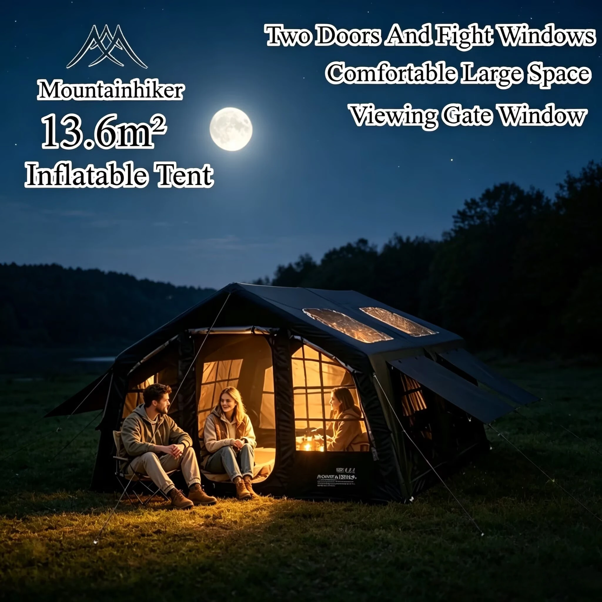 Outdoor Camping Inflatable Tent - Mountainhiker Inflatable Camping Tent 4-8 People