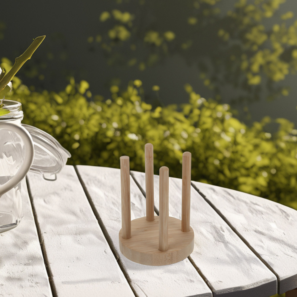 Outdoor Camping Store - Compact Wooden Cup Holder for Outdoor