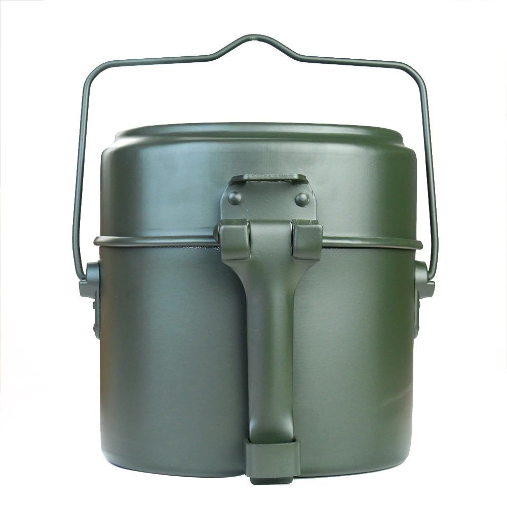 Outdoor Camping Kitchen Set - Portable Alloy Pot and Bowl Lunch