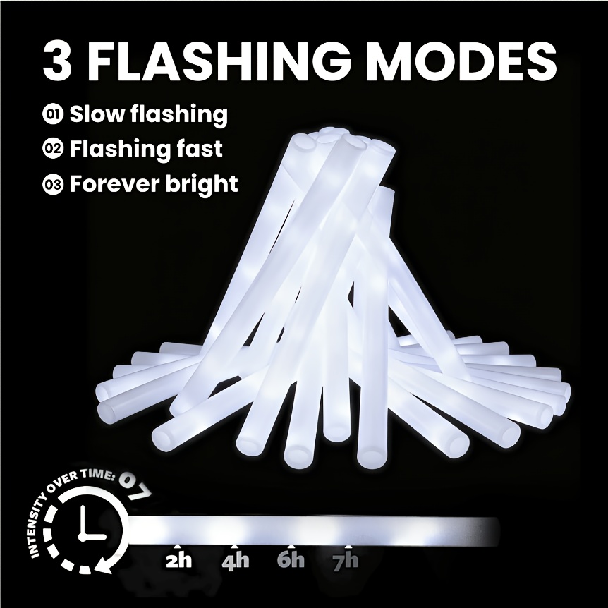 20/30pcs LED White Foam Glow S - Glow Sticks Survival recension och pris