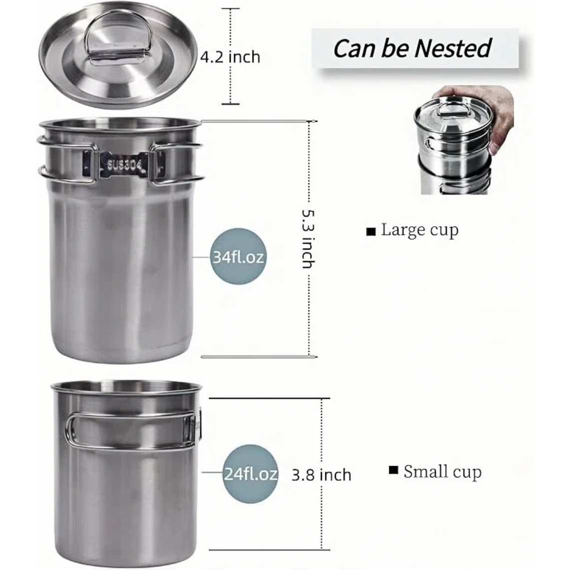 Foldable Camping Cups Mugs Cam - Outdoor Camping Kitchen Set recension och pris