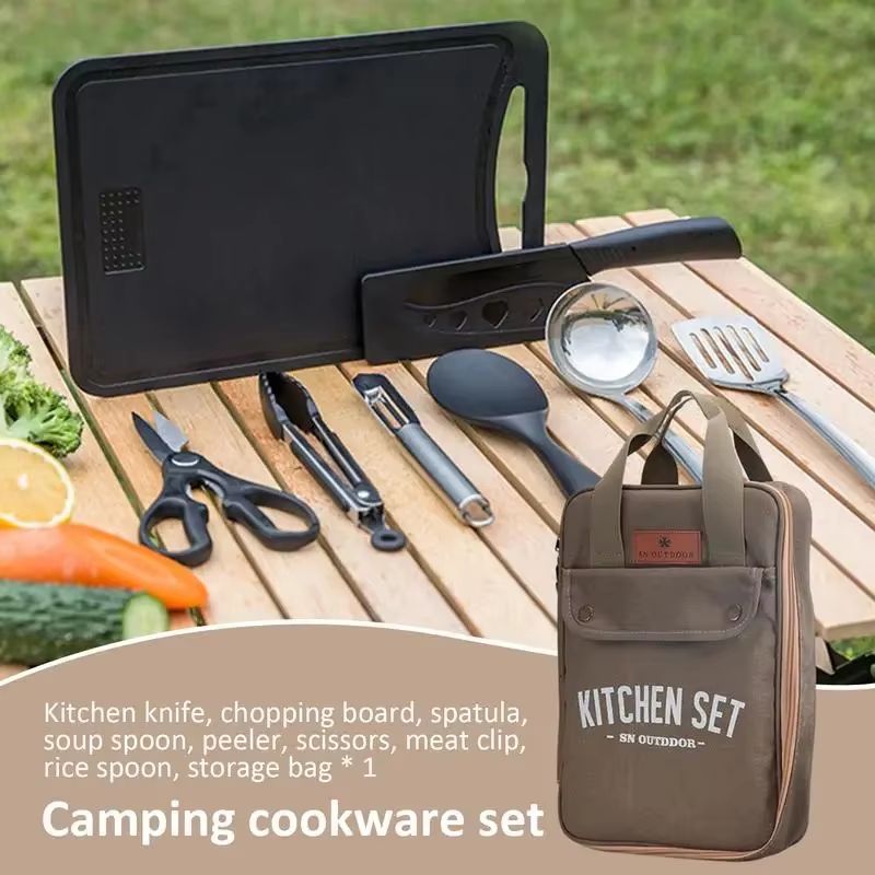 8pcs Camping Kitchen Cookware  - Outdoor Camping Kitchen Set recension och pris