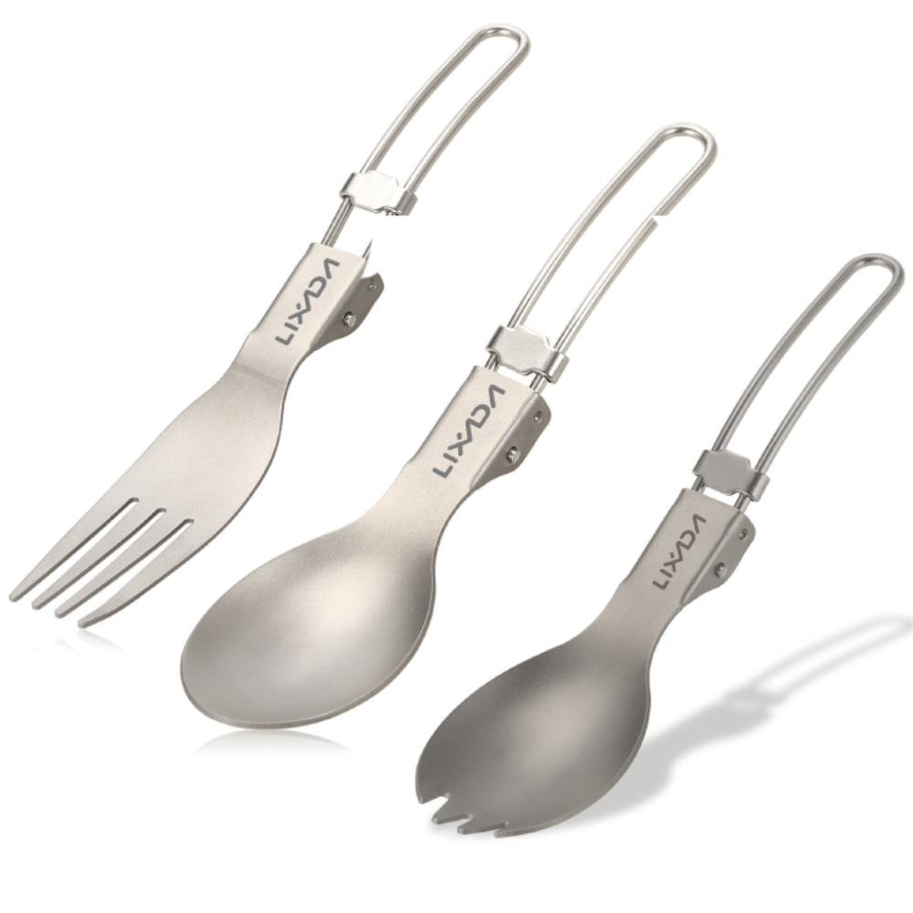 Lixada Titanium Folding Fork U - Outdoor Camping Dining Set recension och pris