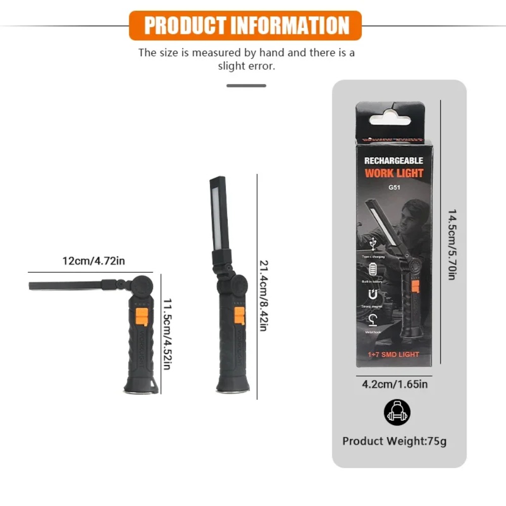Portable COB LED Flashlight US - Outdoor Camping Lights recension och pris