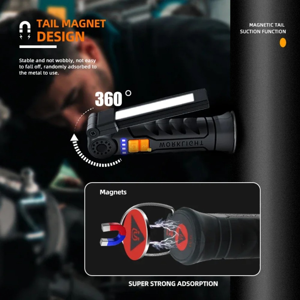 Portable COB LED Flashlight US - Outdoor Camping Lights recension och pris