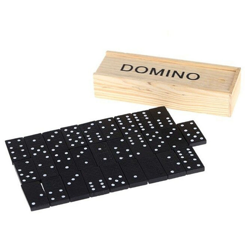28pcs/Set Wooden Domino Board  - Outdoor Camping Toys recension och pris