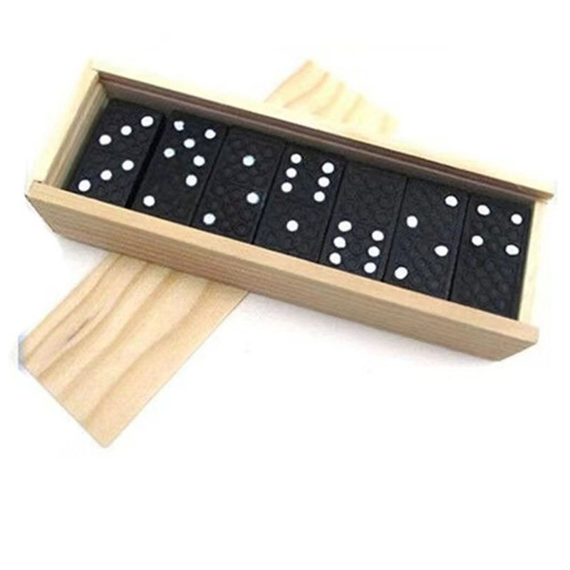 28pcs/Set Wooden Domino Board  - Outdoor Camping Toys recension och pris