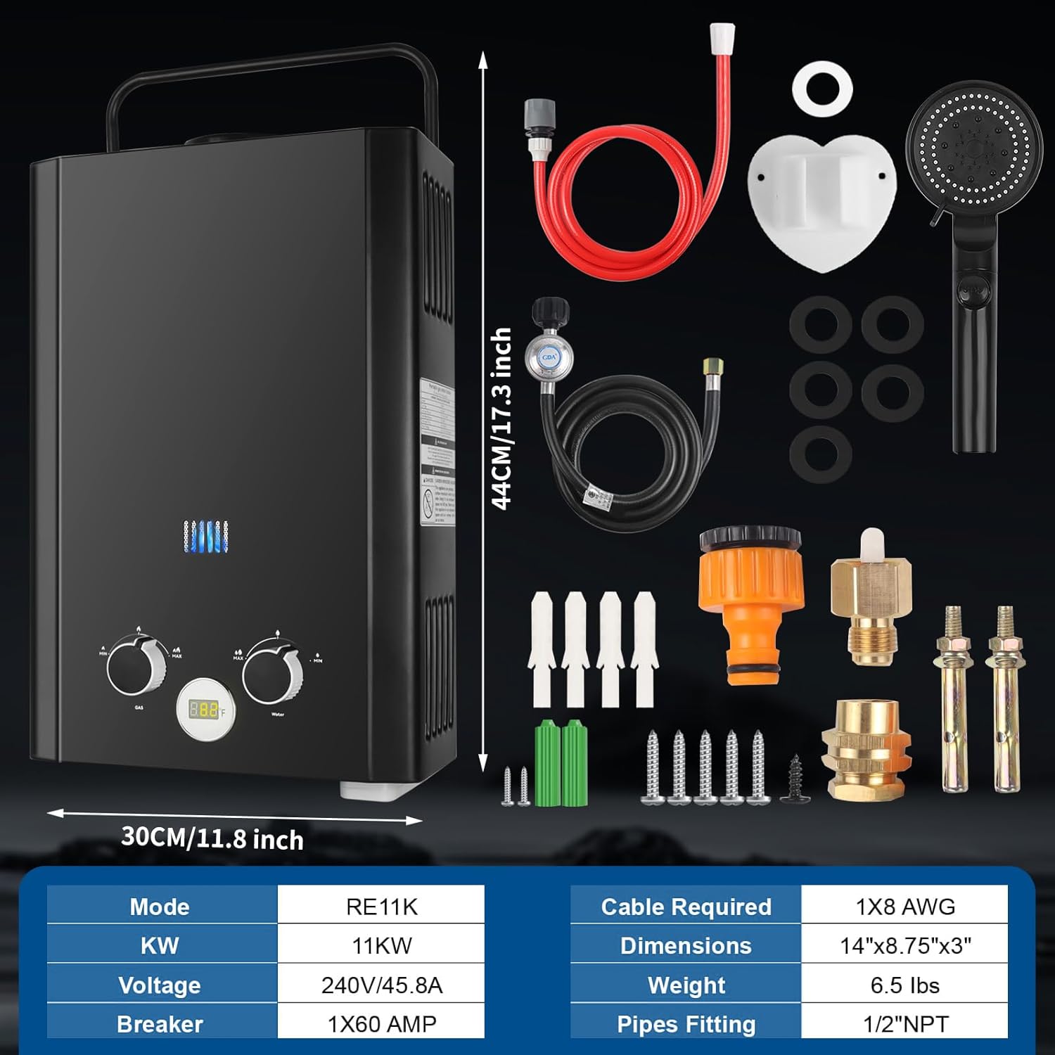 Tankless Water Heater Propane, - Outdoor Camping Van recension och pris
