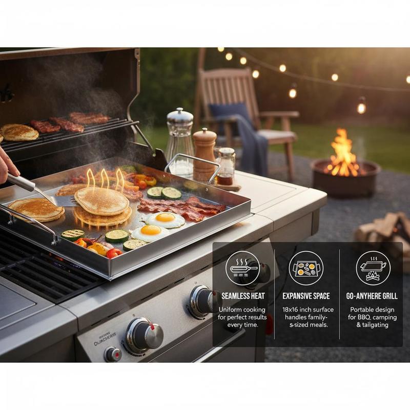 Universal Flat Top Griddle 18x - Outdoor Camping Activities recension och pris