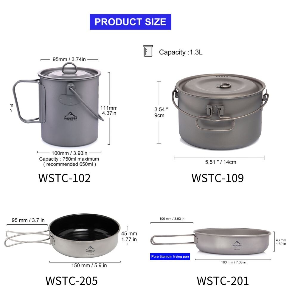 Widesea Camping Tableware Tita - Outdoor Camping Kitchen Set recension och pris