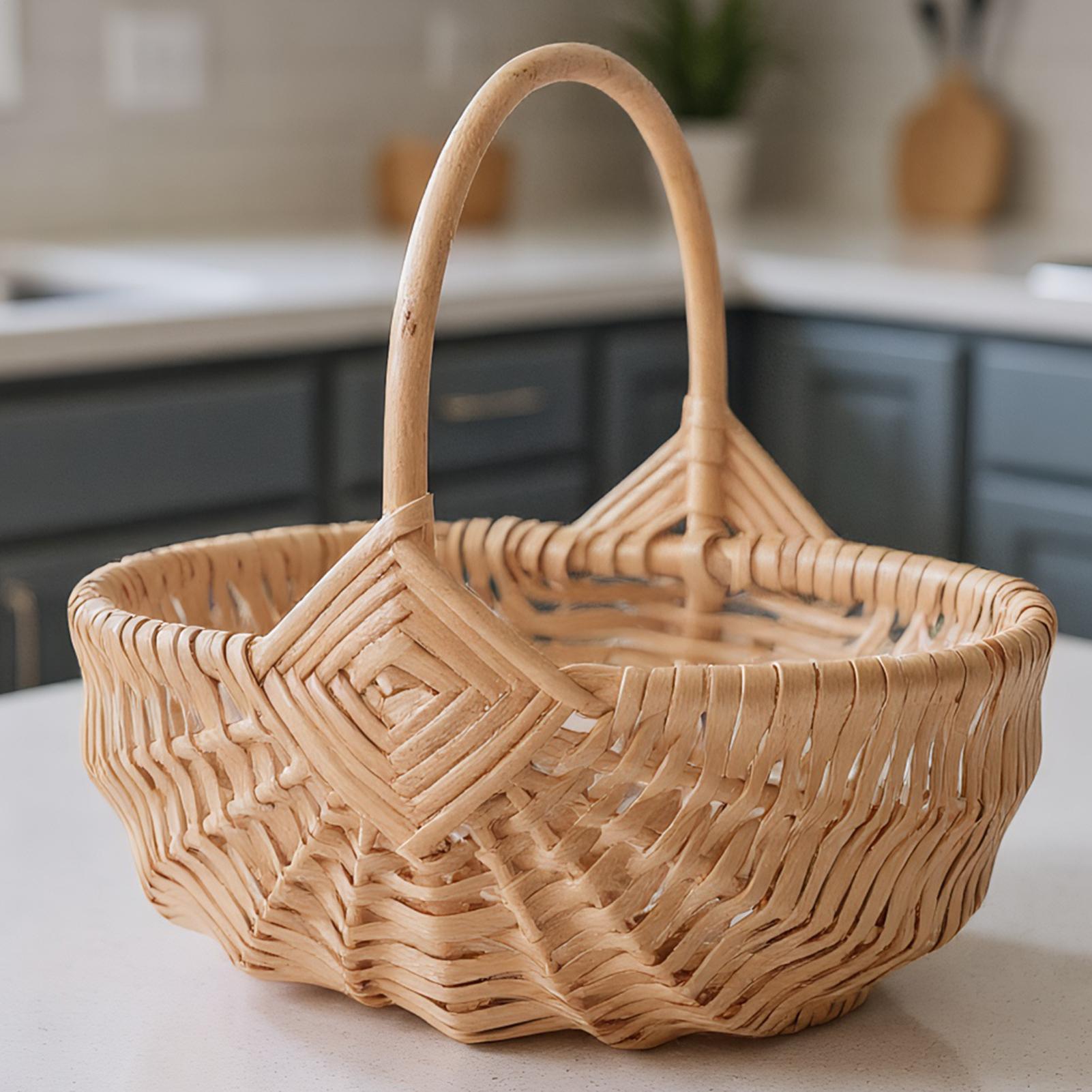 Woven Wicker Picnic Basket Wit - Outdoor Camping Activities recension och pris