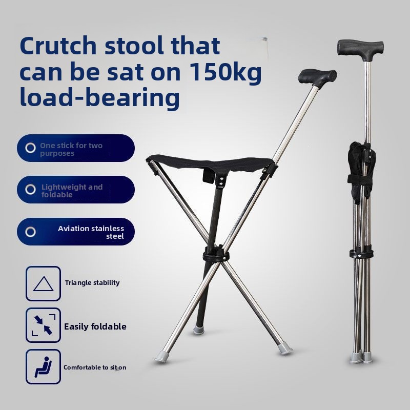 2-in-1 Folding Cane and Chair  - Outdoor Camping Table And Chairs recension och pris