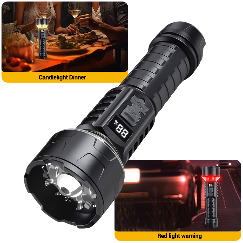 COB LED Flashlight Rechargeabl - Outdoor Camping Lights recension och pris