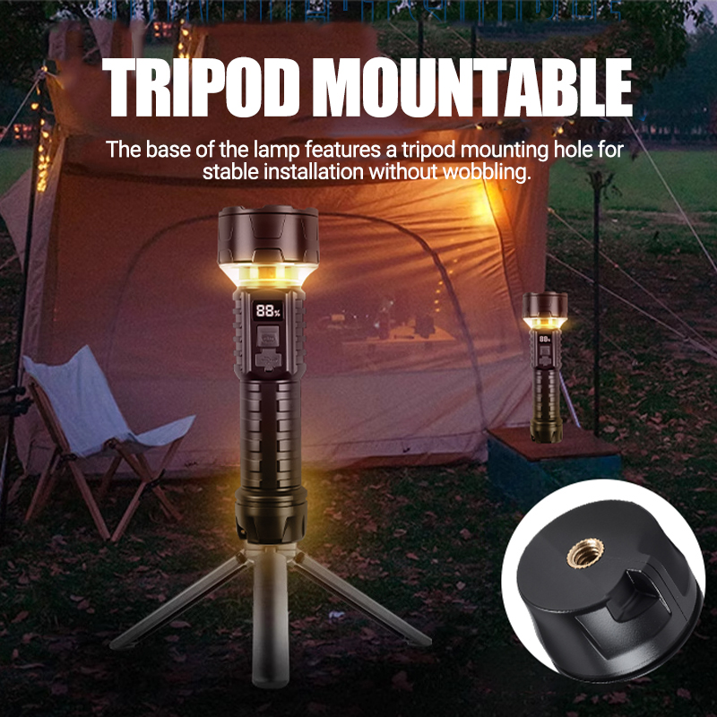 COB LED Flashlight Rechargeabl - Outdoor Camping Lights recension och pris