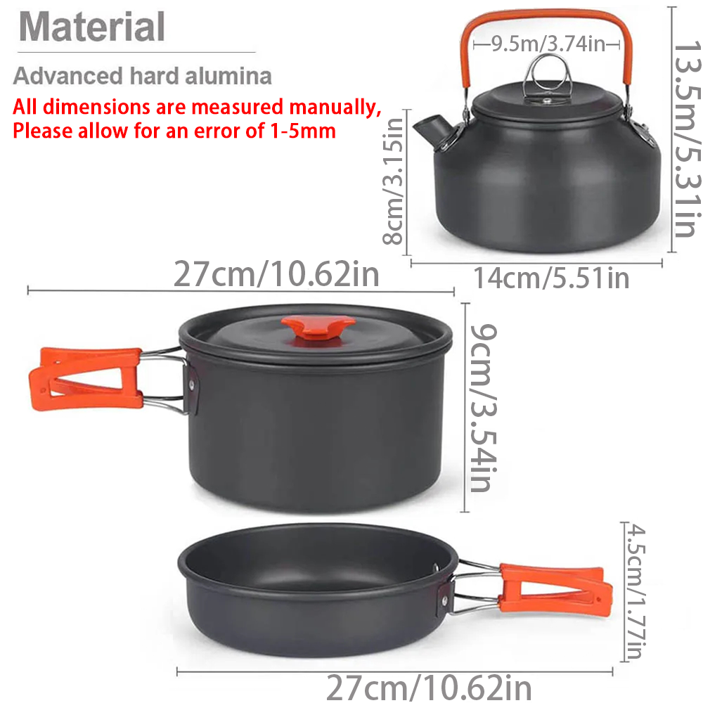 1pcs/1set Camping Cookware Kit - Outdoor Camping Kitchen Set recension och pris