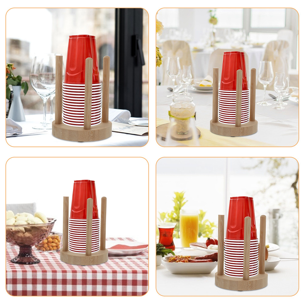 Compact Wooden Cup Holder for  - Outdoor Camping Store recension och pris