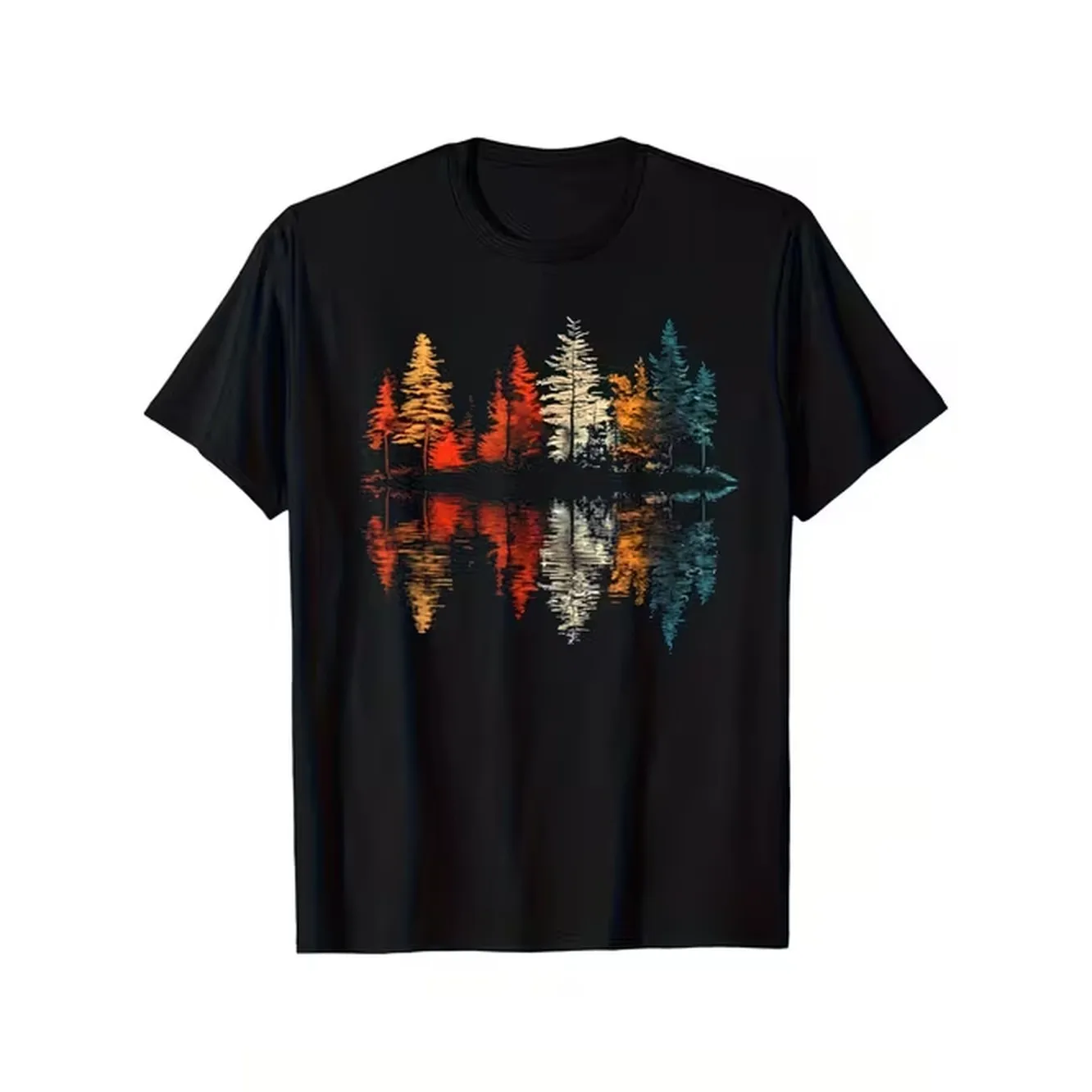 Mens Retro Reflection Print T  - Outdoor Camping Activities recension och pris