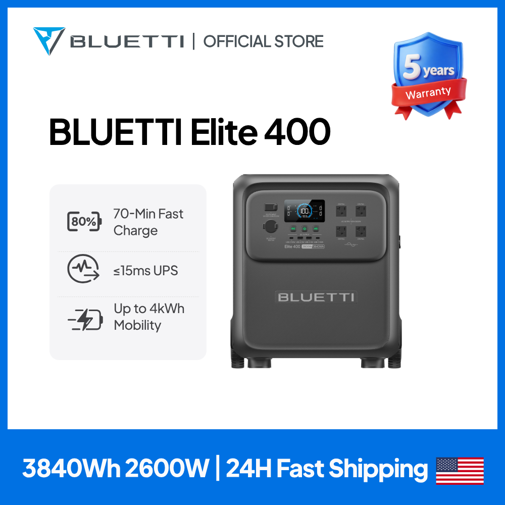 BLUETTI Elite 400 2600W 3840Wh - Outdoor Camping Van recension och pris