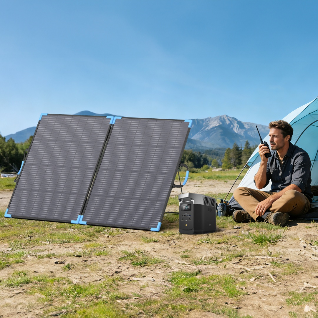 E-POWO 20V Bifacial Solar Pane - Outdoor Camping Van recension och pris
