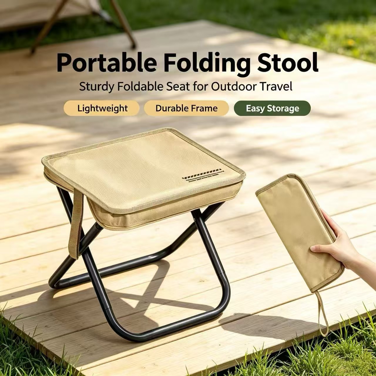 Magza Portable Folding Stool U - Outdoor Camping Table And Chairs recension och pris