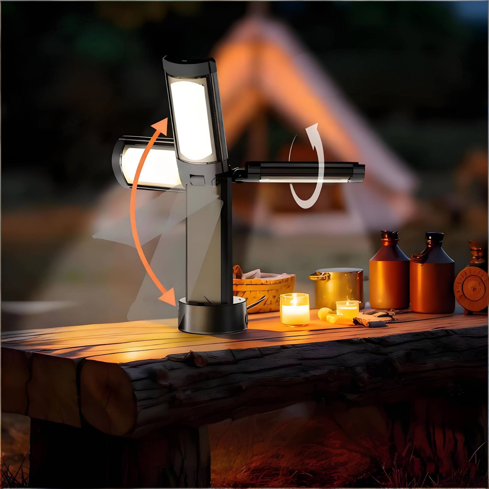 Telescopic Tent Lamp Adjustabl - Outdoor Camping Lights recension och pris