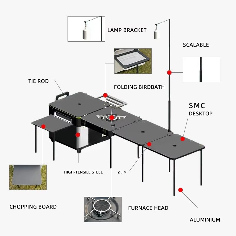 High Quality Outdoor Portable  - Outdoor Camping Kitchen Set recension och pris