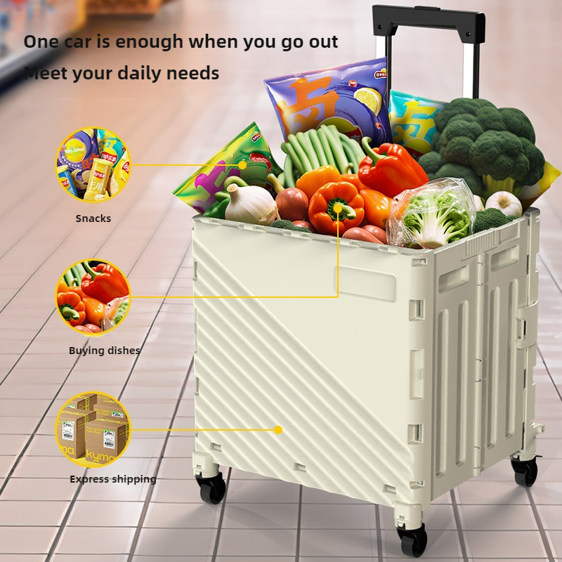 Folding Shopping Cart Portable - Outdoor Camping Van recension och pris