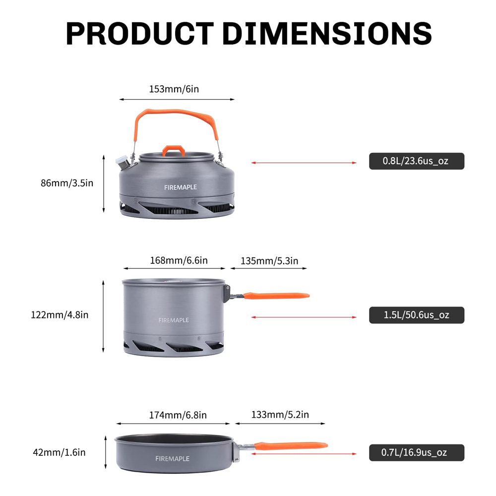 Fire Maple Camping Cookware Ut - Outdoor Camping Kitchen Set recension och pris
