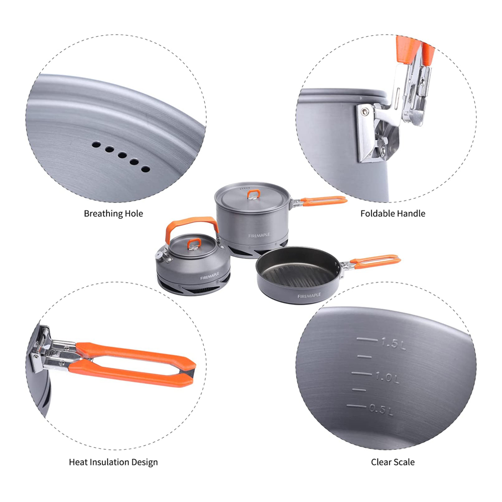 Fire Maple Camping Cookware Ut - Outdoor Camping Kitchen Set recension och pris