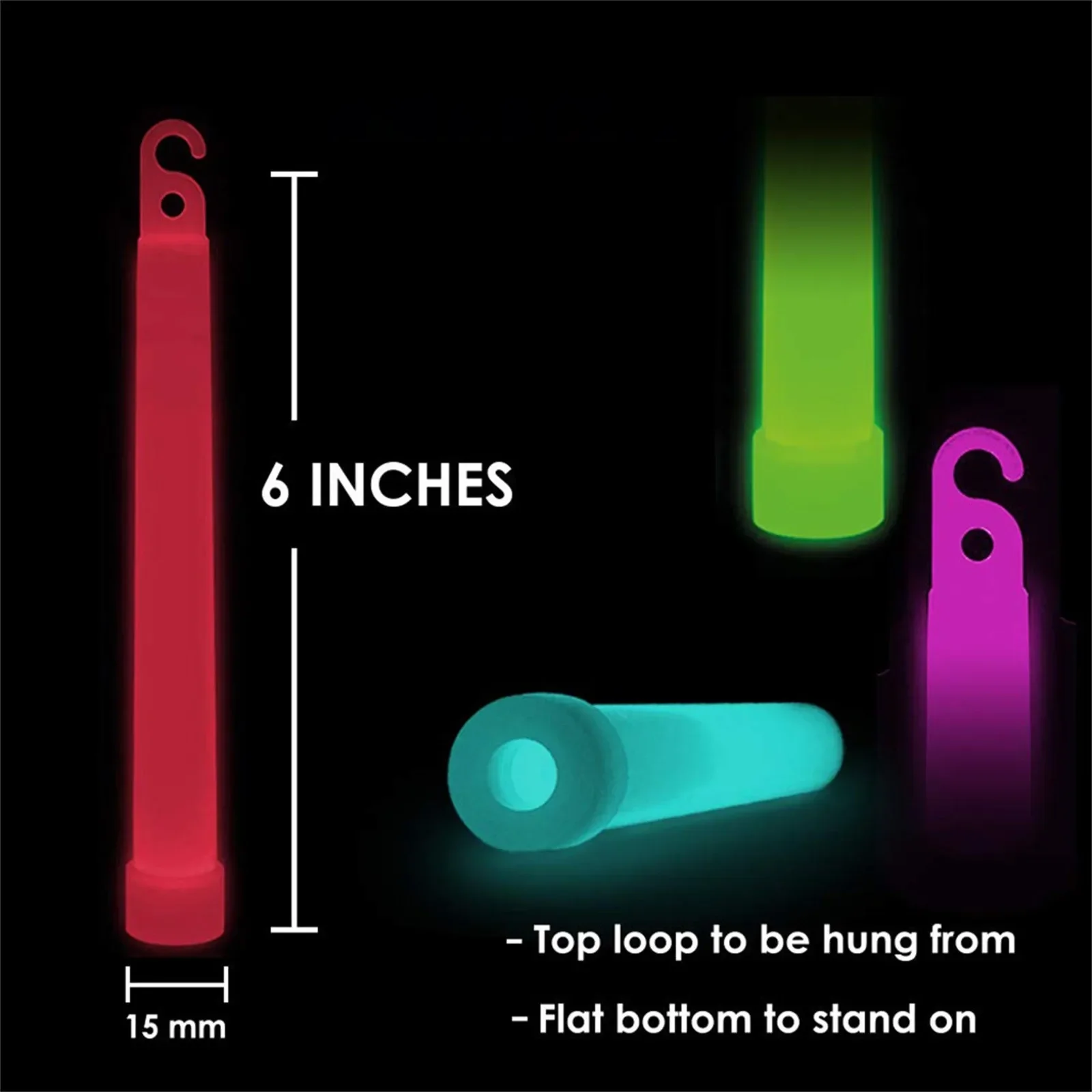Glow Sticks with Hook 4/6 inch - Glow Sticks Survival recension och pris